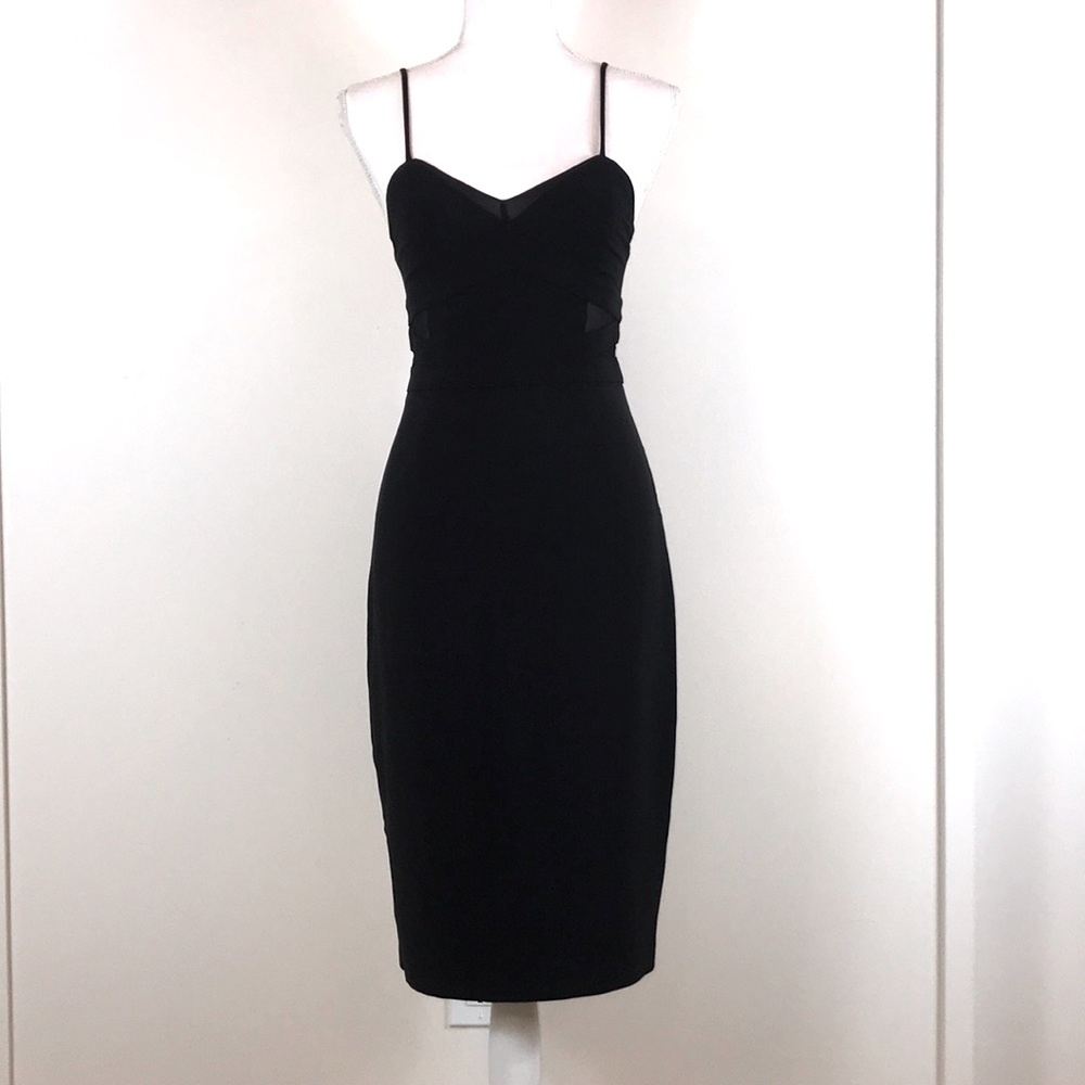 NWT Express little black dress with sheer cutouts